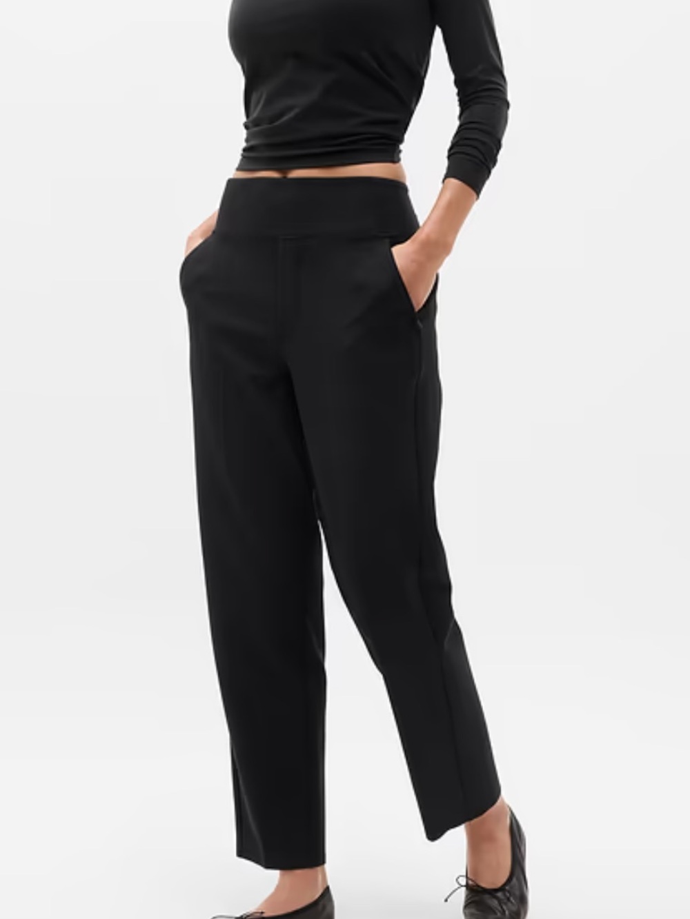 Athleta endless High-Rise Black  Ankle Pants size 18 quick dry lightweight NEW